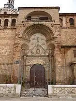 Portada principal de la iglesia de Nuestra Señora de la Asunción (1547-1560), Manzanares, obra de Alonso Galdón, cantero de origen vizcaíno.