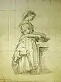 Femme à la vaisselle, croquis, Museo de Nogent-Le-Rotrou