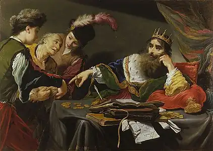 La parabole du serviteur impitoyable  (1629) de Claude Vignon (óleo sobre tela)
