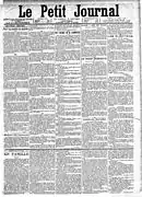 El Petit Journal hacía abiertamente campaña contra Clemenceau. Edición del 19 de agosto de 1893, con un artículo satírico de Judet acusándole de haber «fabricado los papeles Norton» «para distraer acusaciones embarazosas».