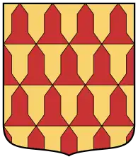 Blasón forrado en vero.
