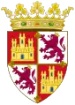 Escudo de armas de la Corona de Castilla entre 1390 y 1406.