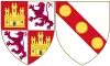 Escudo de Juana de Dammartin como reina de Castilla.