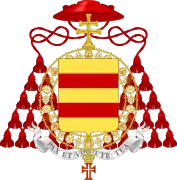 el cardenal Maximiliano de Furstenberg, gran maestre de la Orden del Santo Sepulcro de Jerusalén.