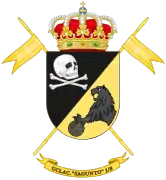 Escudo del Grupo de Caballería Ligero Acorazado "Sagunto" I/8(GCLAC-I/8)Regimiento de Caballería Acorazada nº. 8 "Lusitania"