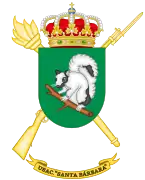 Escudo de la Unidad de Servicio de Acuartelamiento "Santa Bárbara"(USAC)
