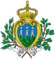 Escudo de armas de San Marino antes de la normalización de 2011