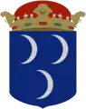 Escudo de armas atribuido al Eyalato de Chipre en un mapa de 1635 por los cartógrafos Willem Blaeu y Joan Blaeu