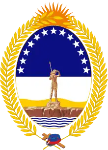 Viejo escudo de armas de la Provincia de Río Negro (1982-2009)