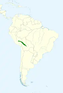 Distribución geográfica del inca de Gould.