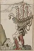 Tocado denominado Coiffure à l'indépendance ou Le triomphe de la liberté (1778)