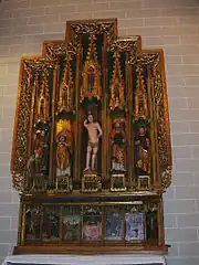 Colegiata de Bolea, retablo de San Sebastián, de Pedro Aponte.