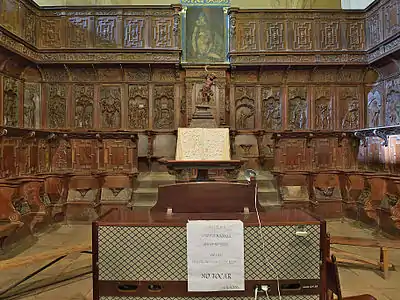 Sillería de la colegiata, obra de los maestros Egas y Hanequín de Bruselas
