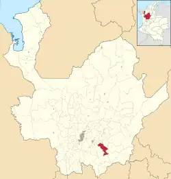 Cocorná ubicada en Antioquia