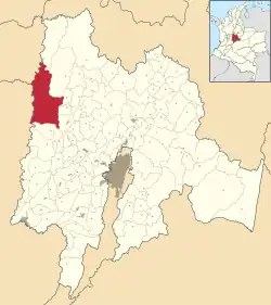 Guaduas ubicada en Cundinamarca