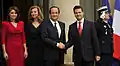 El presidente François Hollande junto con el presidente Enrique Peña Nieto en París; 2012.
