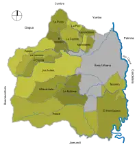 Corregimientos del distrito de Santiago de Cali