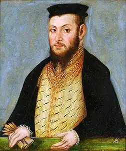Segismundo II de Polonia "Augusto", por Lucas Cranach el Joven.