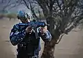 Miembros de las Ejército haitiano con el Galil ACE, participando en eventos de tareas críticas en la "Brigada de Operaciones Especiales Lautaro", Santiago, Chile.