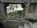 Vista desde la ventana de la cueva al valle.