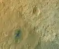 Lugar de aterrizaje del Curiosity (Bradbury Landing) visto por HiRISE (MRO) (14 agosto, 2012).