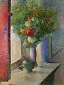 Curt Herrmann - Stilleben mit Blumenstrauß am Fenster