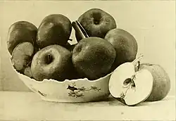 La Manzana 'Ben Davis' seccionada.