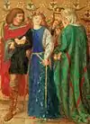 El primer brote de locura de Ofelia. Dante Gabriel Rossetti. Acuarela.