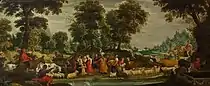 El plan de Jacob para multiplicar su rebaño por David Teniers el Joven . siglo 17