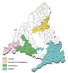 Denominación de Origen Protegida Vinos de Madrid subzonas vinícolas
