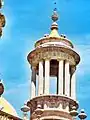 Detalle de uno de los dos torreoncillos del Templo de San Antonio, 1895, Aguascalientes, Ags.