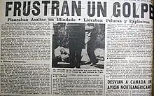 Cronica del diario CRONICA sobre el intento de asalto a un blindado en Tigre, 8 de marzo de 1971.