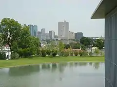 Vista desde el museo hacia el centro de Fort Worth.