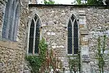 Finales del siglo XIII; tracería en ventanas lanceoladas del presbiterio de la iglesia de St Helen, Barnoldby le Beck, Lincolnshire, Inglaterra