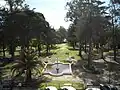 Jardines vistos desde el balcón principal.
