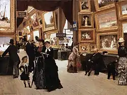 Un rincón del Salón de París en 1880, de Édouard Joseph Dantan.