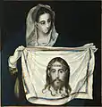 La Verónica con la Santa Faz, de El Greco, ca. 1580. Tiene otras versiones.