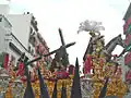 Cristo de las Tres Caídas frente a la capilla de la Estrella.