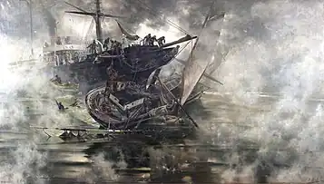 El choque (1892), Museo del Prado (depositado en la Diputación Provincial de Burgos).