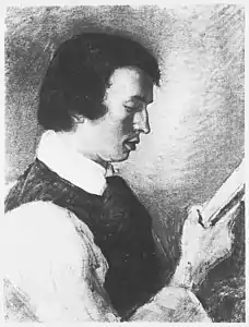 El pintor Victor Emil Janssen, por Franz Heesche,1830, Hamburger Kunsthalle (Hamburgo)