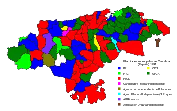 Elecciones municipales de 1991 en Cantabria