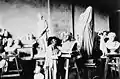 Elisabet Ney en su taller de Texas hacia 1900
