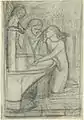 Boceto La Belle Dame sans merci, hacia 1855.