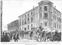 Embajador camino del Palacio Real de Madrid para la presentación de cartas credenciales.