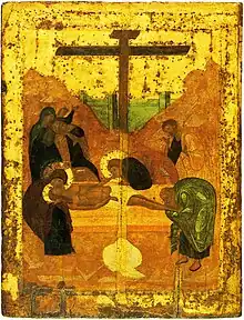 Lamentación sobre Cristo muerto, 1425-1427 (Sérguiyev Posad)