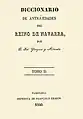 Tomo II del Diccionario de angüedades... impreso por Erasun (1840)