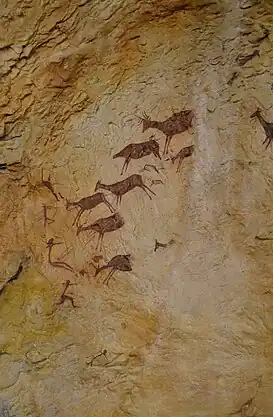 Escena de caza del Barranco de la Valltorta, provincia de Castellón