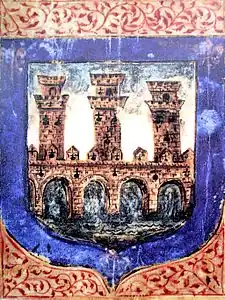 Escudo que aparecía en el privilegio concedido por Carlos V en 1523.