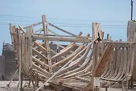 Parachique en el desierto de Bayóvar