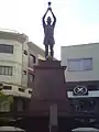 Estatua de Pelé.